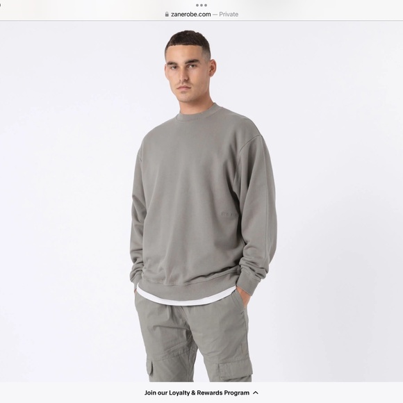 Zanerobe Orgo Crew Sweat Dk Moss Size: XXL - Picture 6 of 7